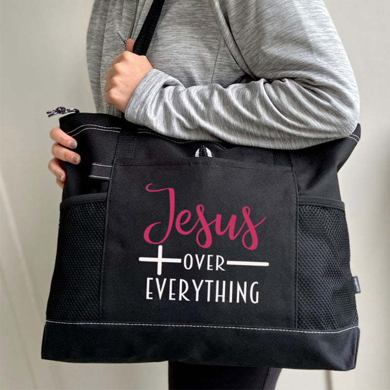 Jesus Over Everything Tote Bag
