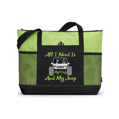 All I Need is My Dog And My Jeep Tote Bag