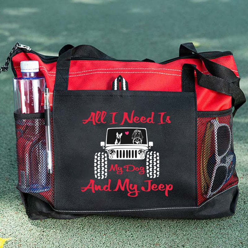 All I Need is My Dog And My Jeep Tote Bag