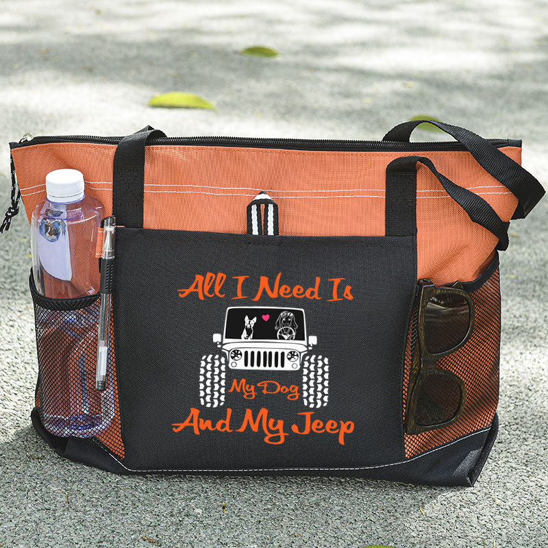 All I Need is My Dog And My Jeep Tote Bag