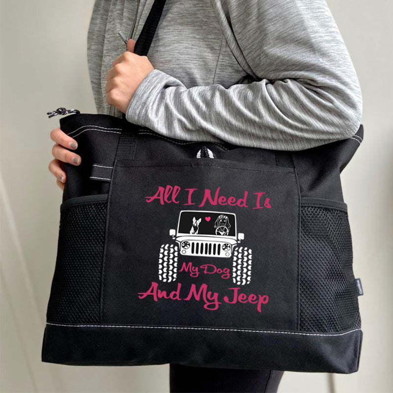 All I Need is My Dog And My Jeep Tote Bag