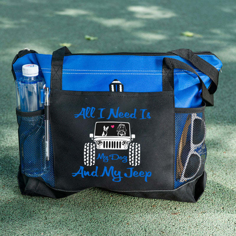 All I Need is My Dog And My Jeep Tote Bag