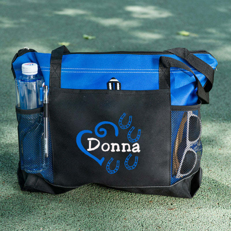 Heart Horse Shoes Personalized Tote Bag