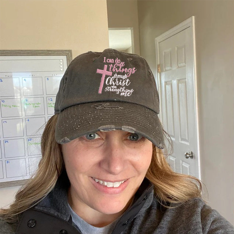 I can do all things through Christ Who strengthens me Cap