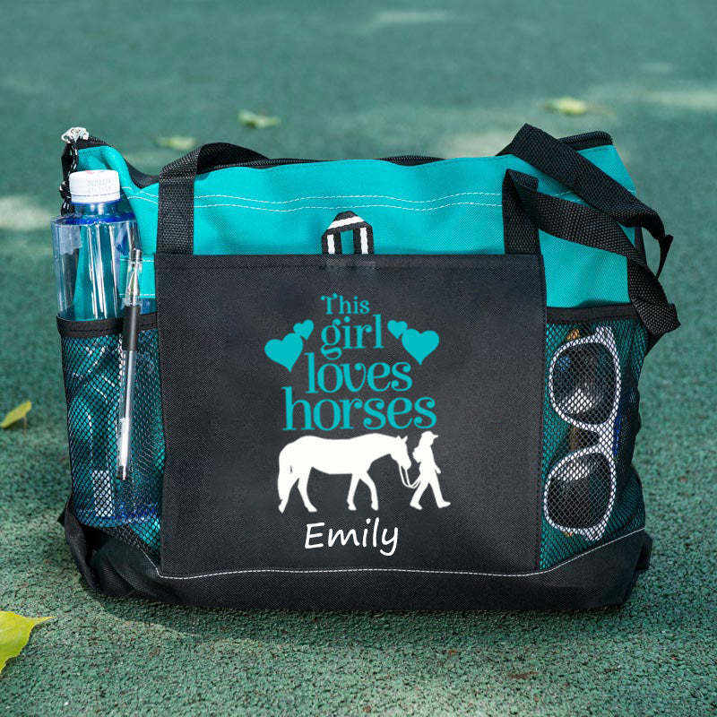 This Girl Loves Horses Tote Bag