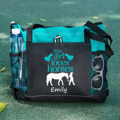 This Girl Loves Horses Tote Bag