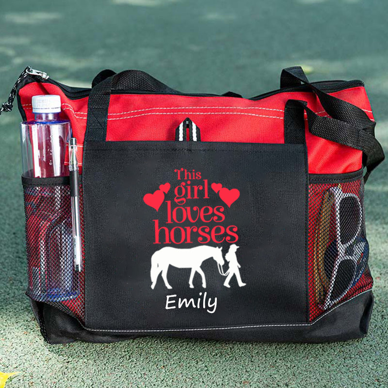 This Girl Loves Horses Tote Bag