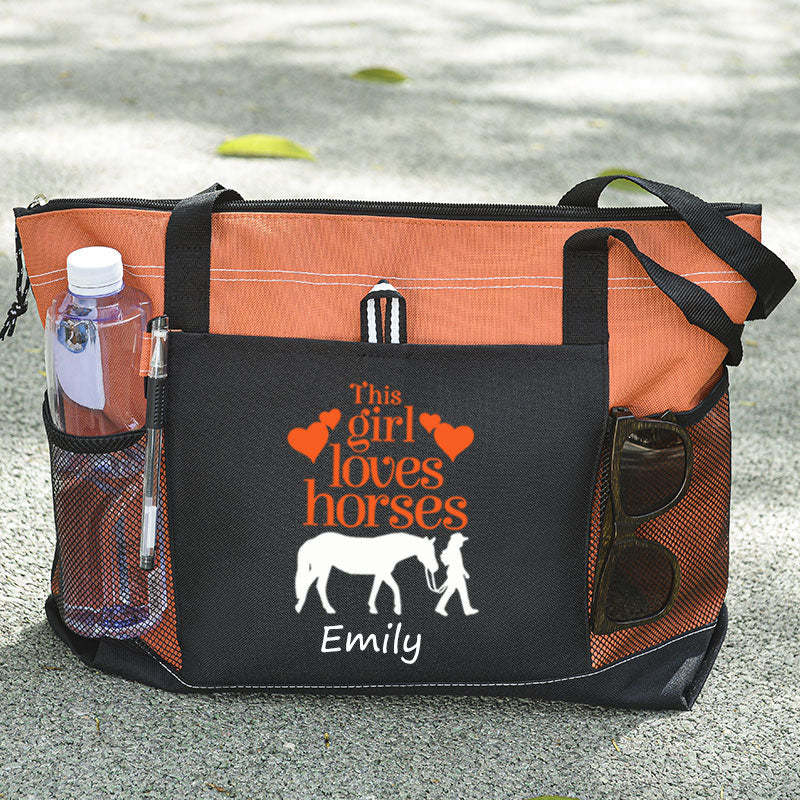This Girl Loves Horses Tote Bag