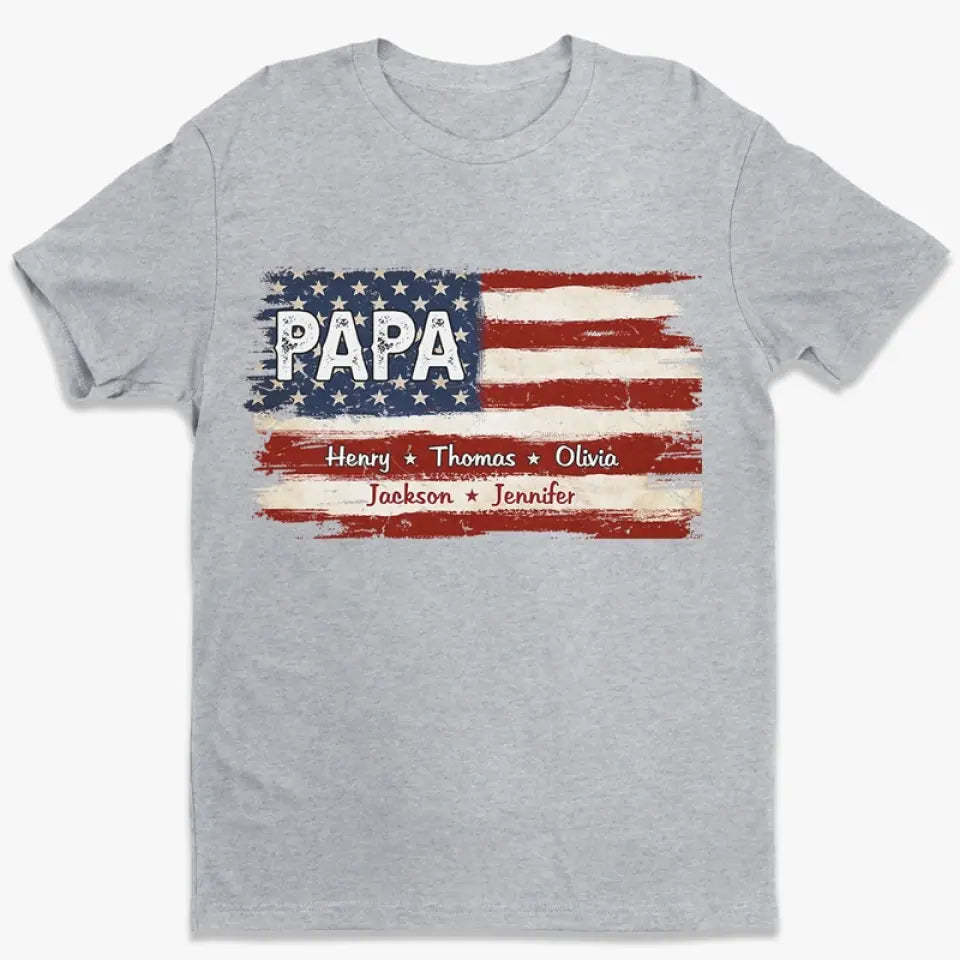 Always Proud To Be American - Family Personalized Custom T-shirt