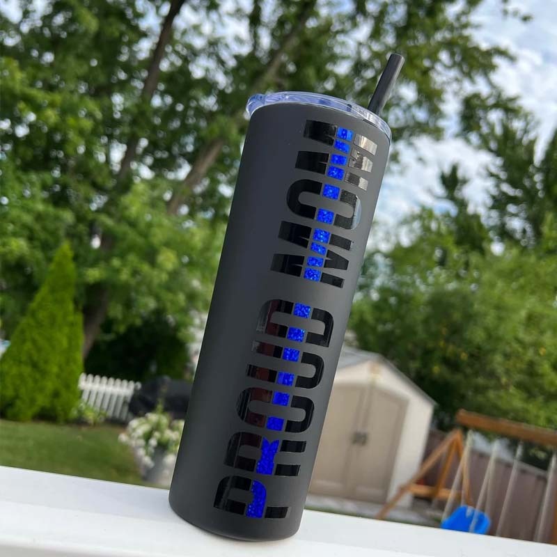 Personalized thin blue line/thin red line 20oz tumbler - Gift For Police/Firefighter