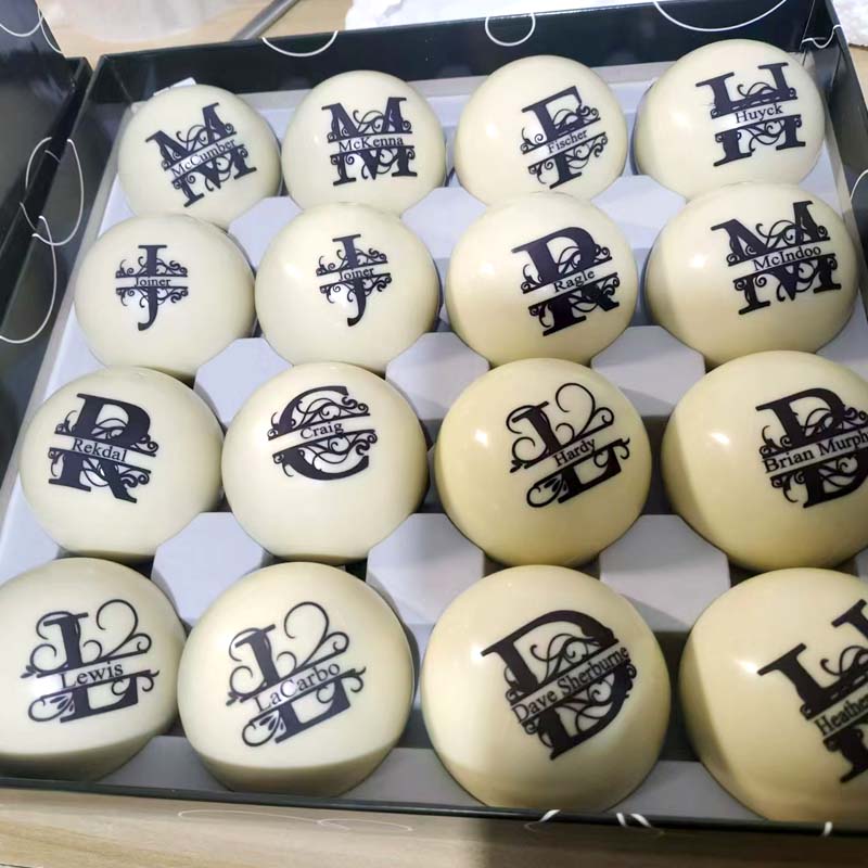 Engraved Cue Ball Customized billiards Ball Christmas gift For Billiards enthusiast
