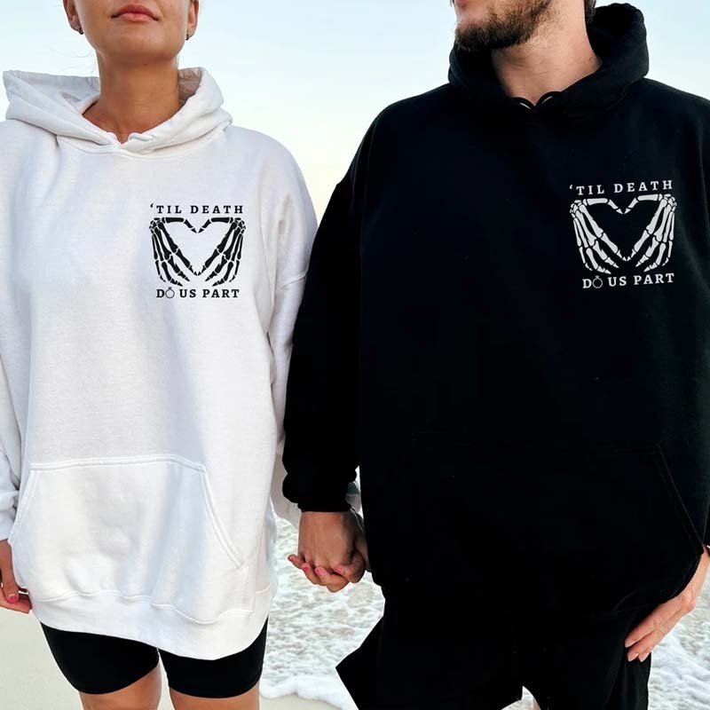 Roman Numeral Unisex Hoodie Personalized Matching Sweatshirt for Valentine Day Hoodie