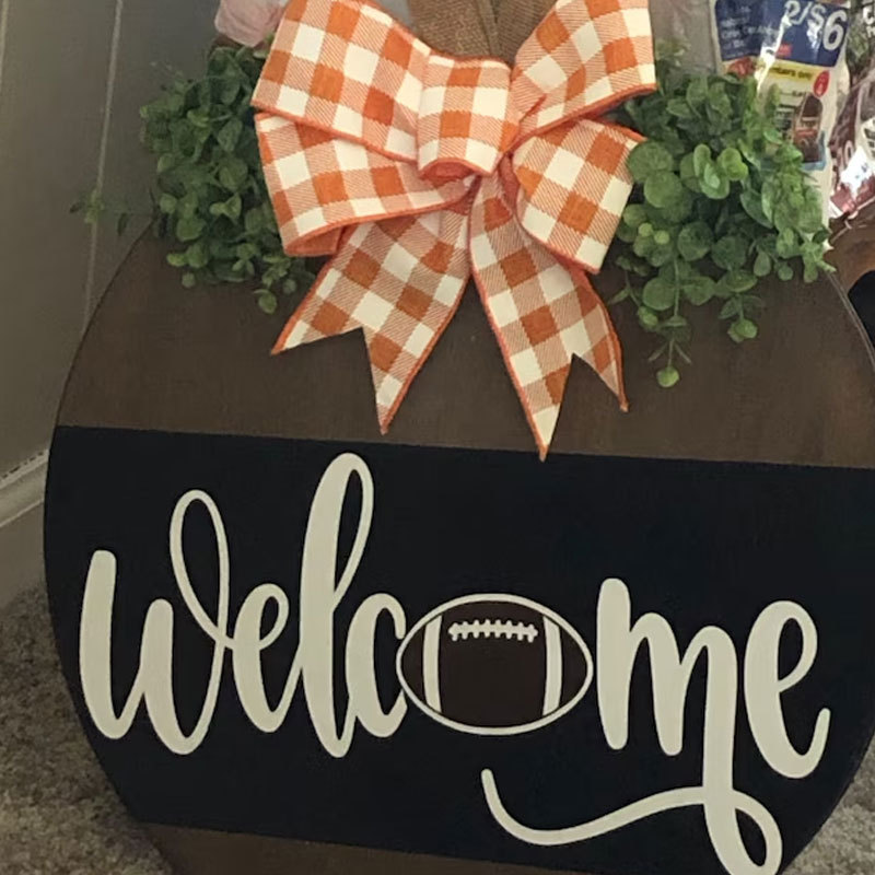 Football Front Door Decor | Sports Sign | Football Wreath | Sports Gift