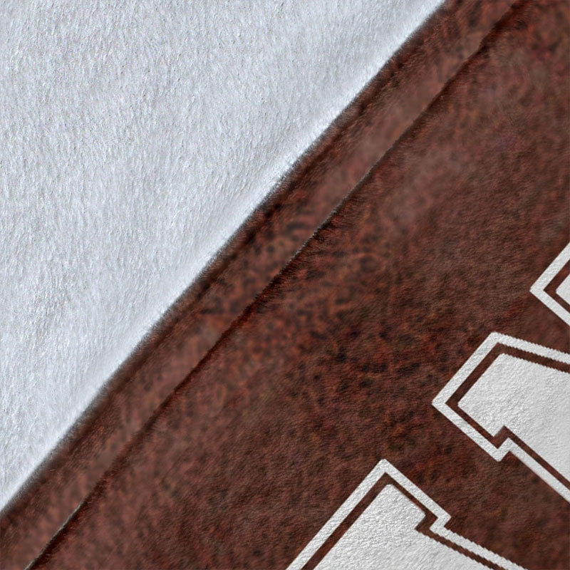 Customized Football Blanket with Your Name and Number