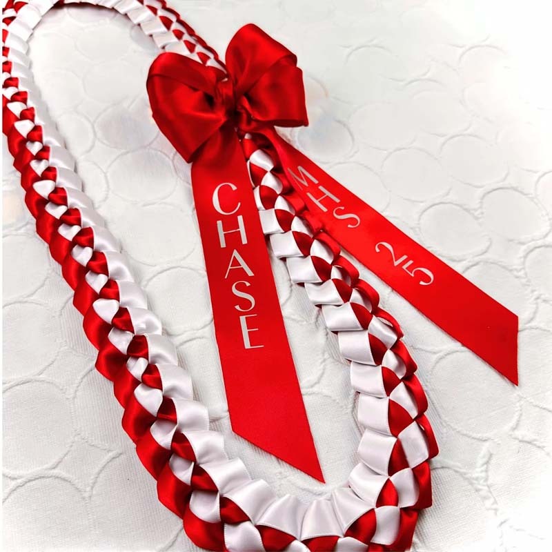 2025 Personalized Graduation ribbon lei gift with bow for Promotion/Senior Graduate