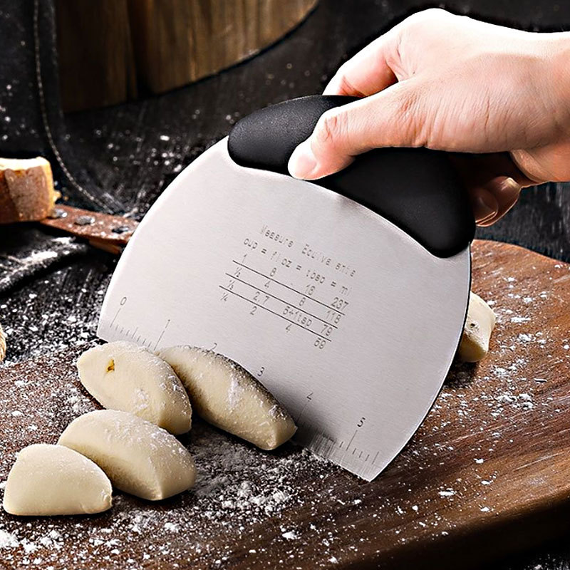Personalized Pastry Bench Scraper, Laser Engraved Dough Cutter