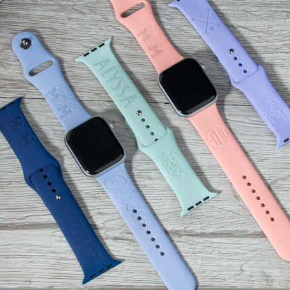 BALL MOM Engraved sport silicone Personalized Watch Band for Apple and Samsung