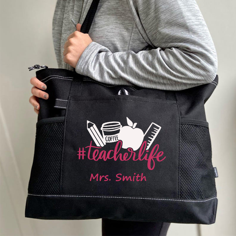 Personalized Teacher Life Tote Bag