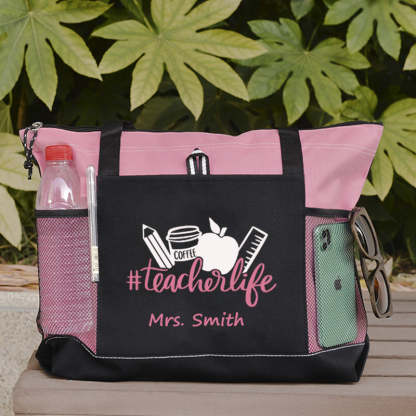 Personalized Teacher Life Tote Bag