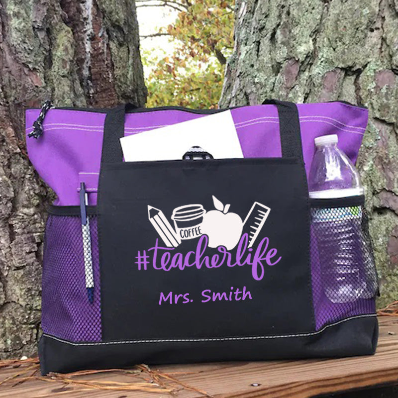 Personalized Teacher Life Tote Bag