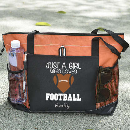 Just a Girl Who Loves Football Tote Bag