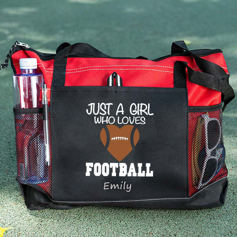 Just a Girl Who Loves Football Tote Bag