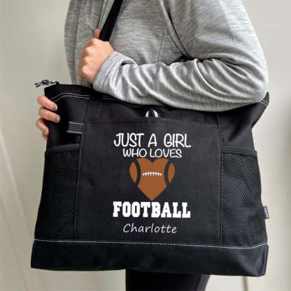 Just a Girl Who Loves Football Tote Bag