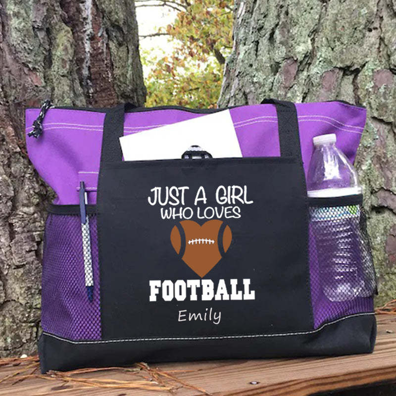 Just a Girl Who Loves Football Tote Bag