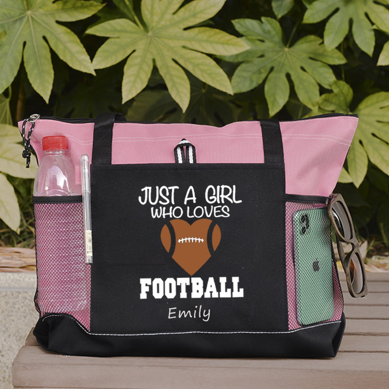 Just a Girl Who Loves Football Tote Bag