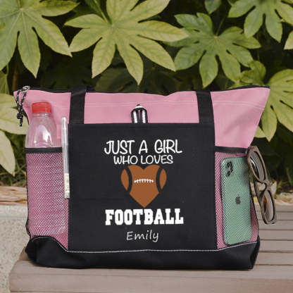 Just a Girl Who Loves Football Tote Bag