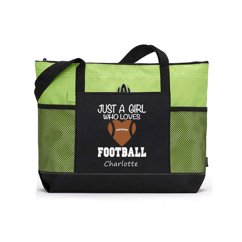 Just a Girl Who Loves Football Tote Bag