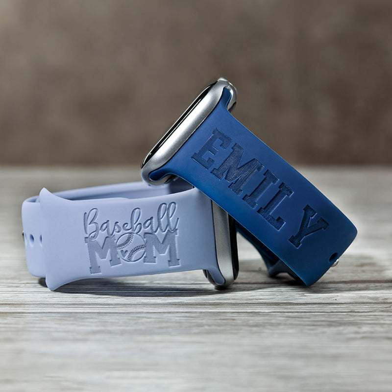 BALL MOM Engraved sport silicone Personalized Watch Band for Apple and Samsung