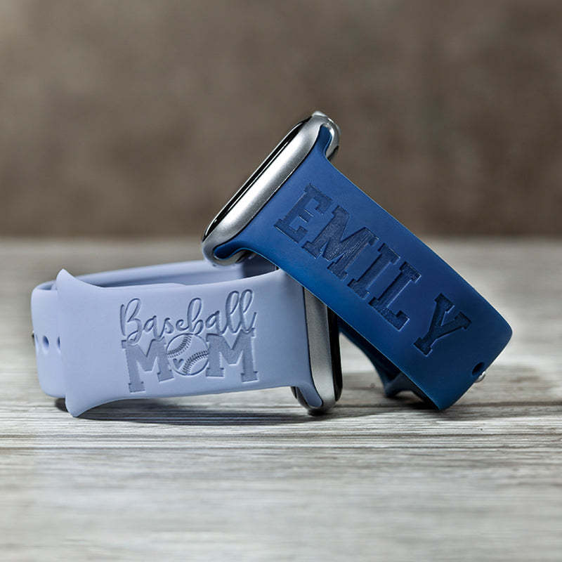 BALL MOM Engraved sport silicone Personalized Watch Band for Apple and Samsung