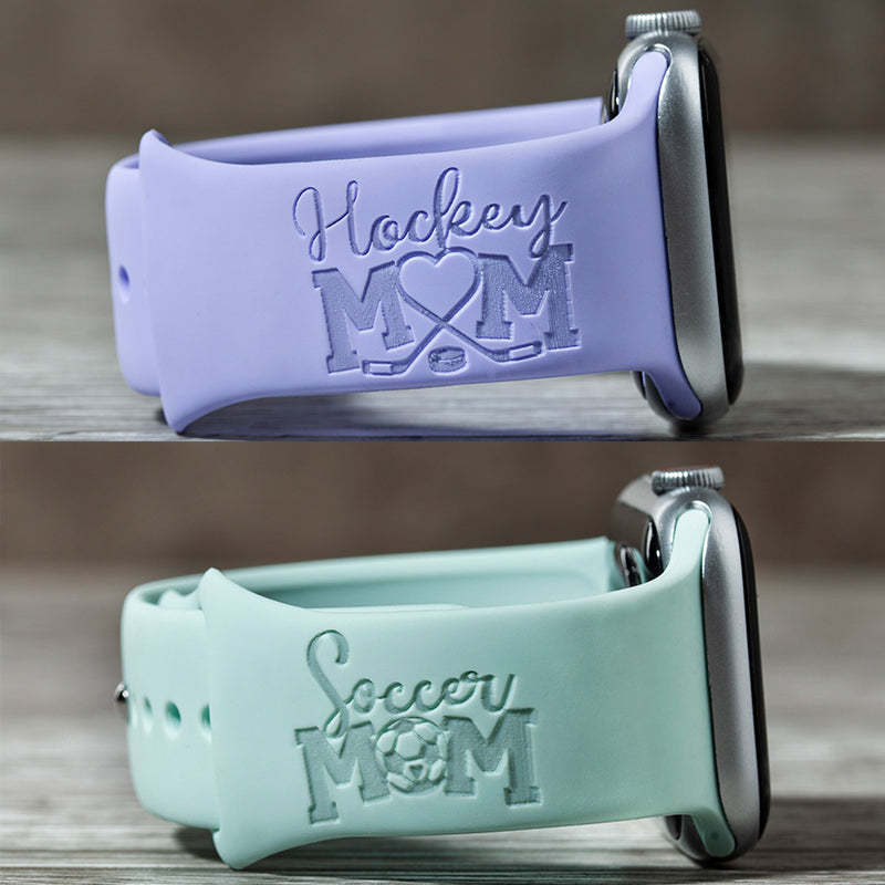 BALL MOM Engraved sport silicone Personalized Watch Band for Apple and Samsung