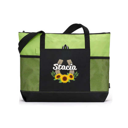 Sunflowers Horseshoe Cowgirl Tote Bag