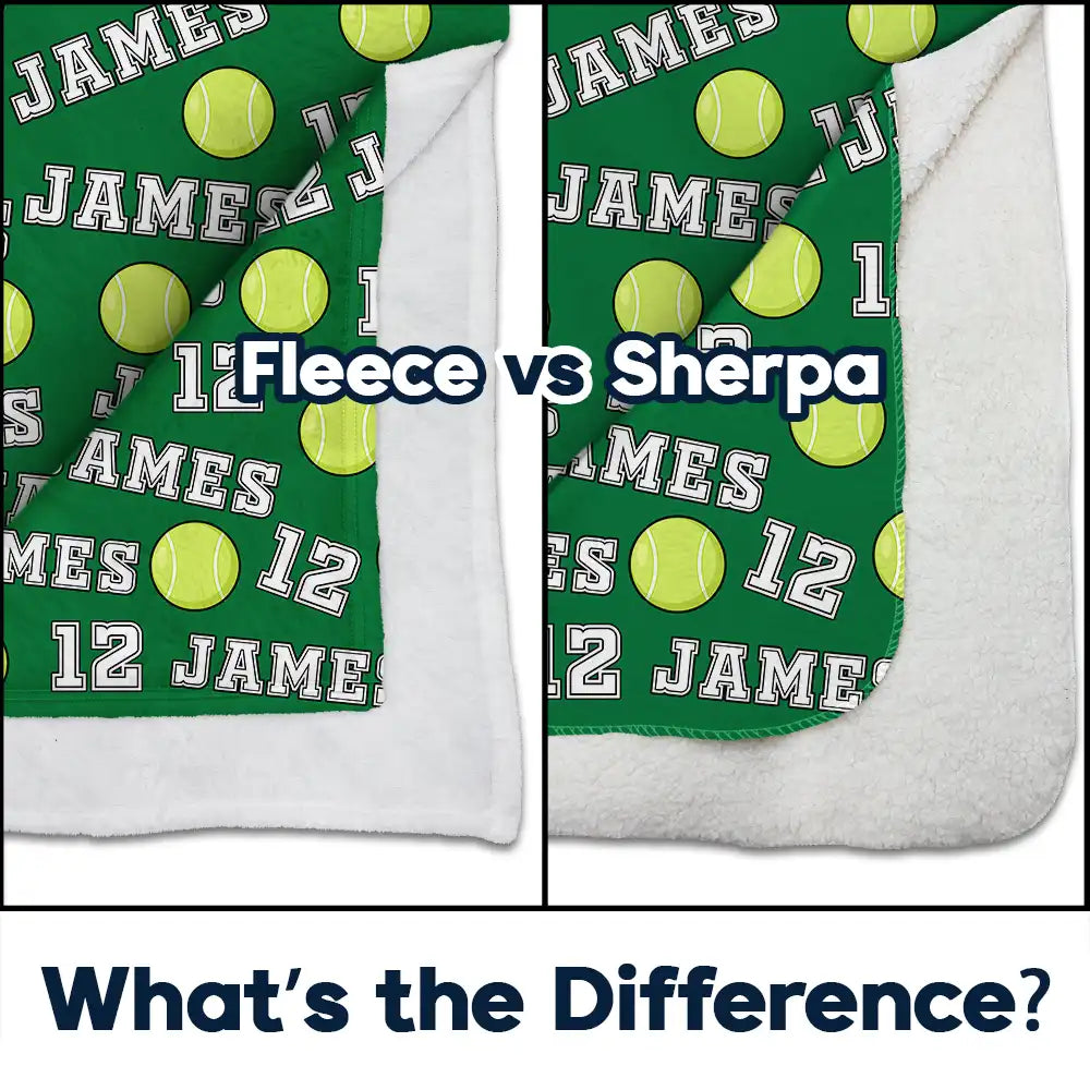 Colorful Sports Pattern Baseball Volleyball Basketball - Personalized Fleece Blanket, Sherpa Blanket