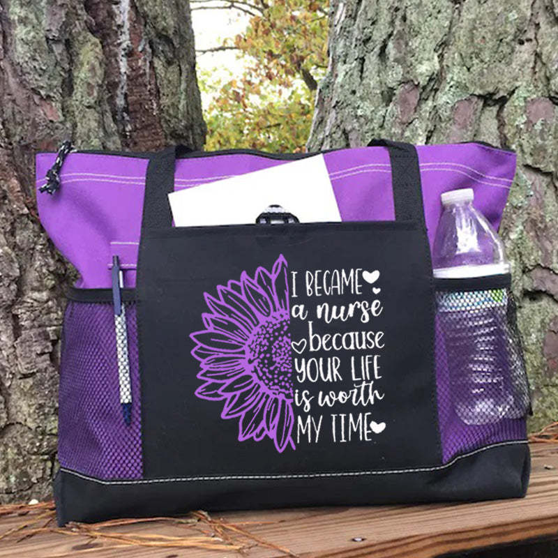 Sunflower Nurse  Tote Bag