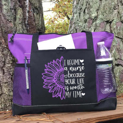 Sunflower Nurse  Tote Bag
