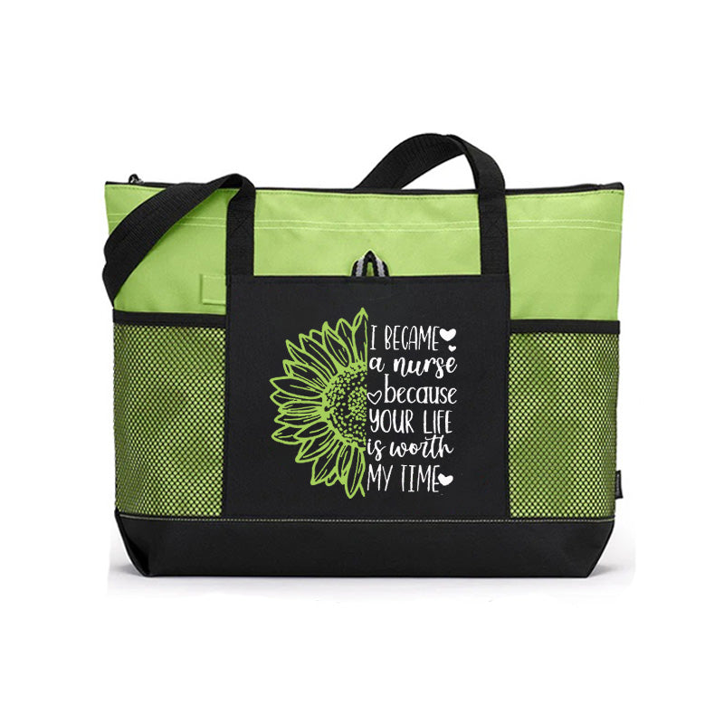 Sunflower Nurse  Tote Bag
