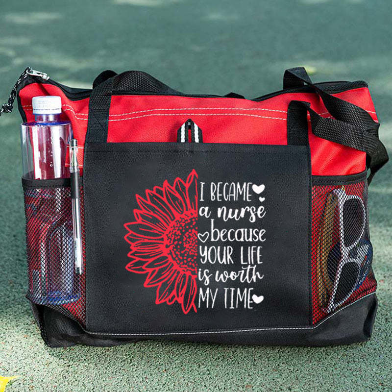 Sunflower Nurse  Tote Bag