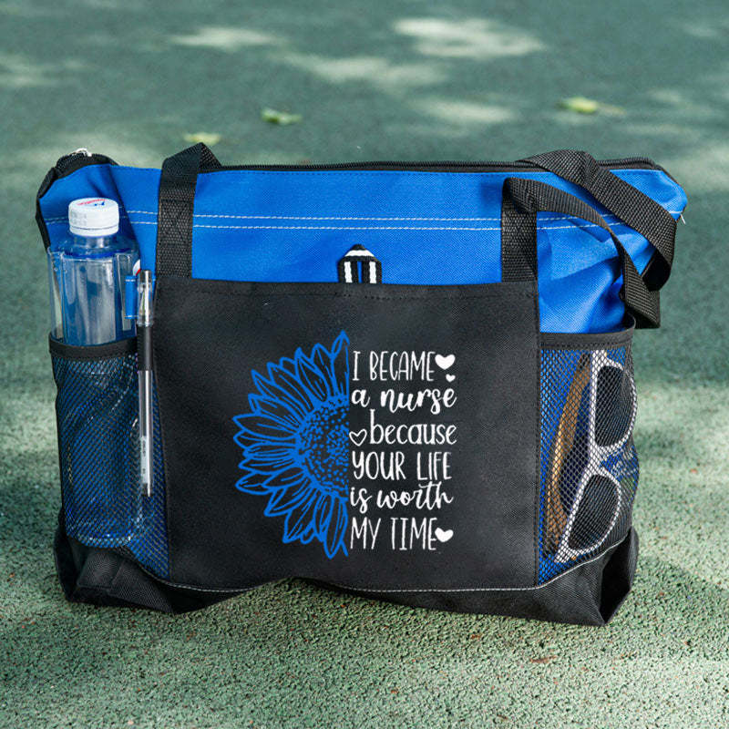 Sunflower Nurse  Tote Bag