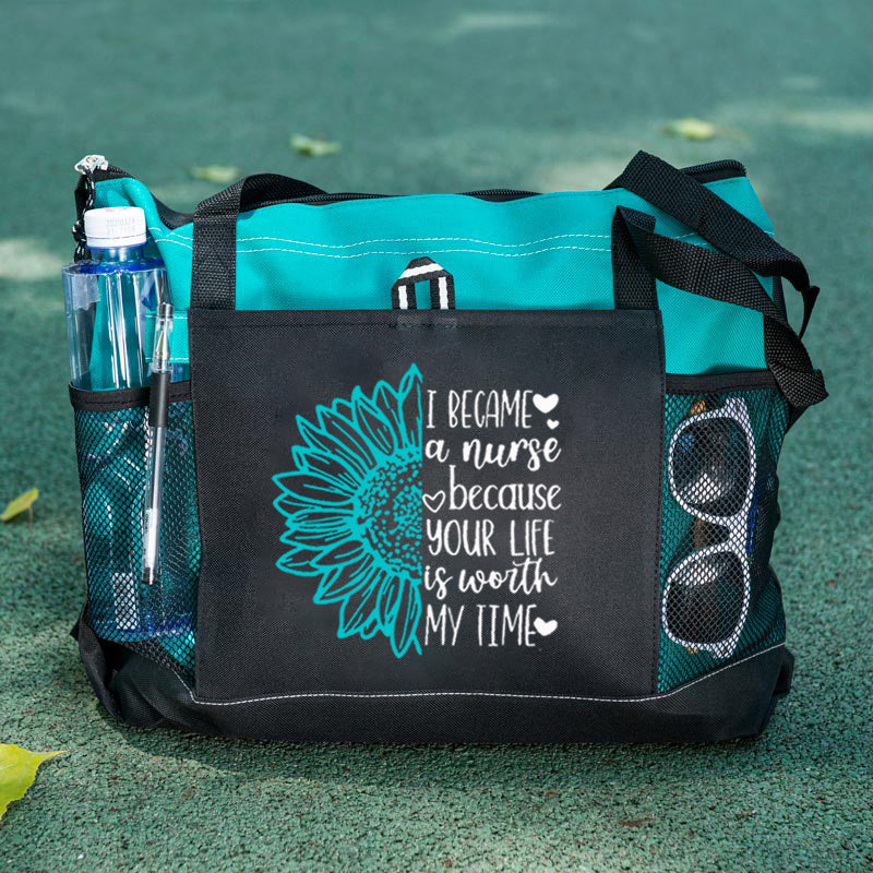 Sunflower Nurse  Tote Bag