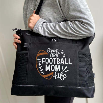 Livin That Football Mom Life Tote Bag