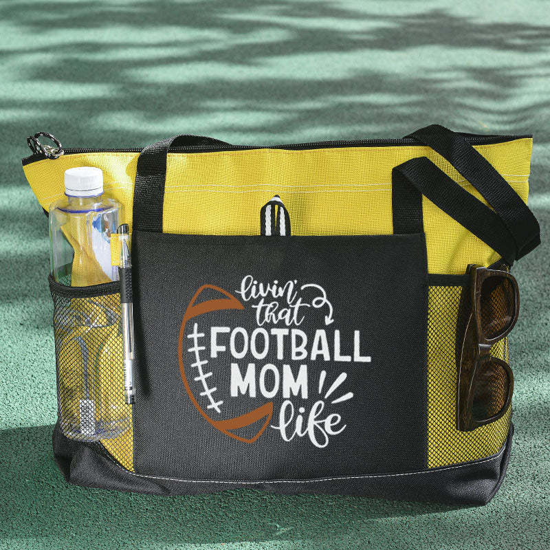 Livin That Football Mom Life Tote Bag
