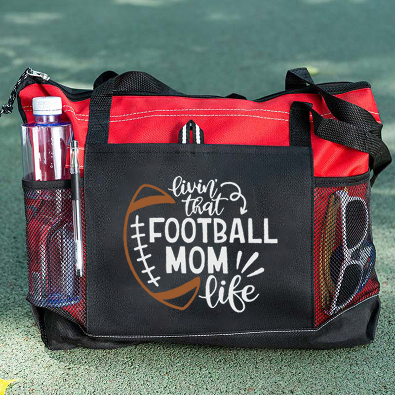 Livin That Football Mom Life Tote Bag