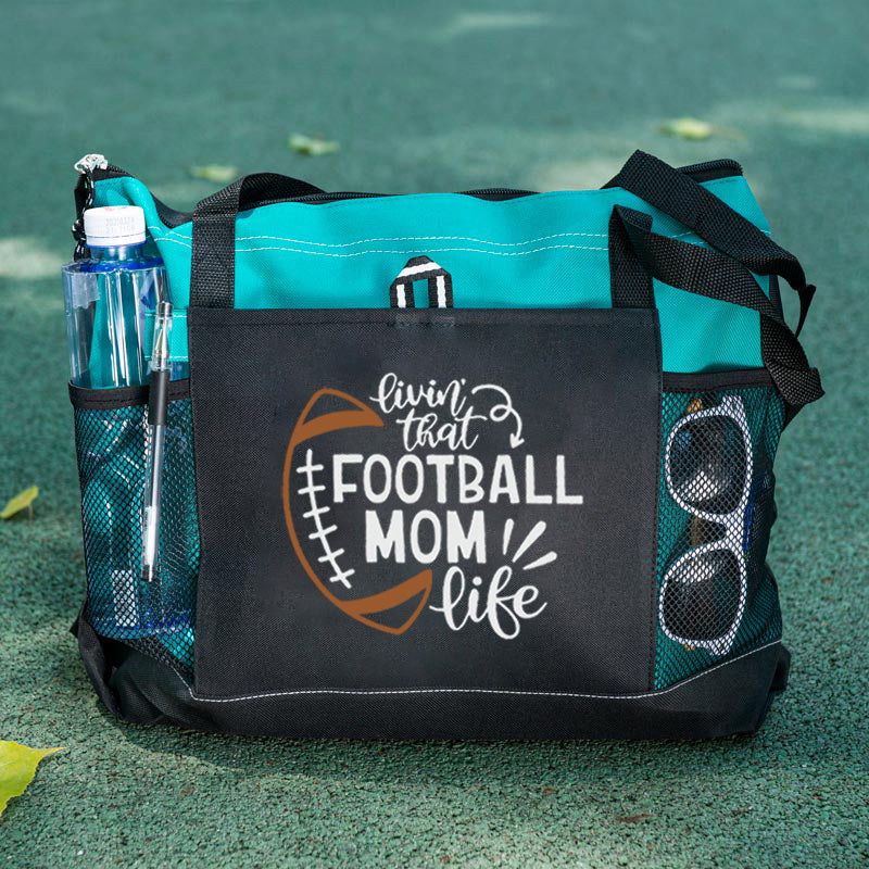 Livin That Football Mom Life Tote Bag