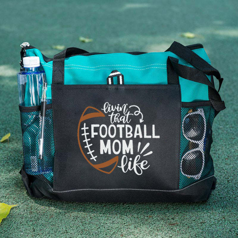 Livin That Football Mom Life Tote Bag