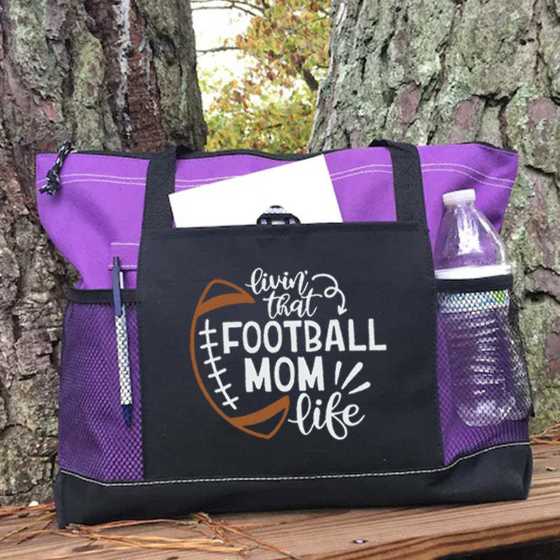 Livin That Football Mom Life Tote Bag