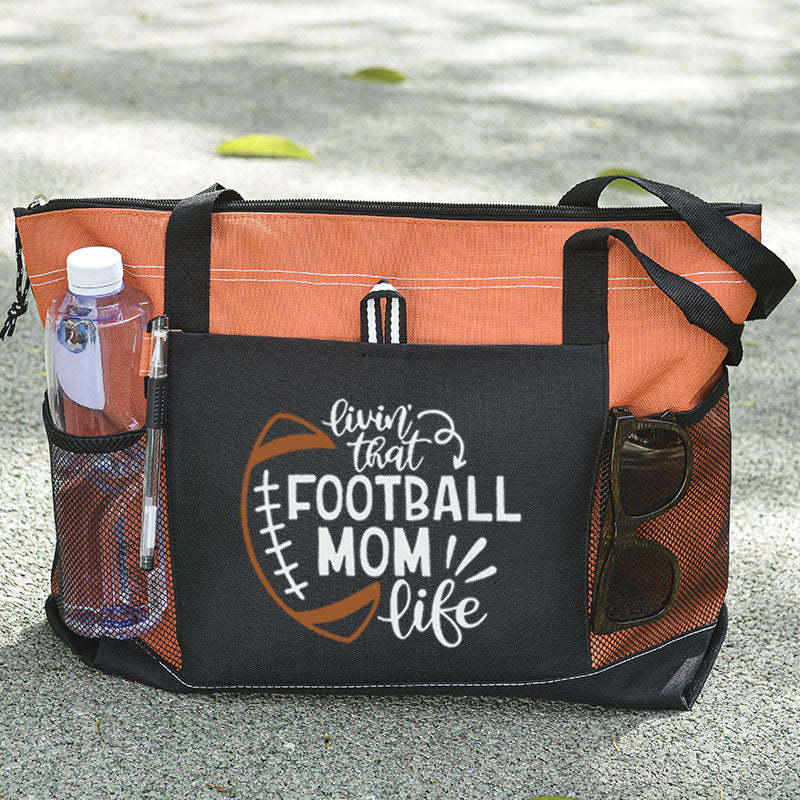 Livin That Football Mom Life Tote Bag