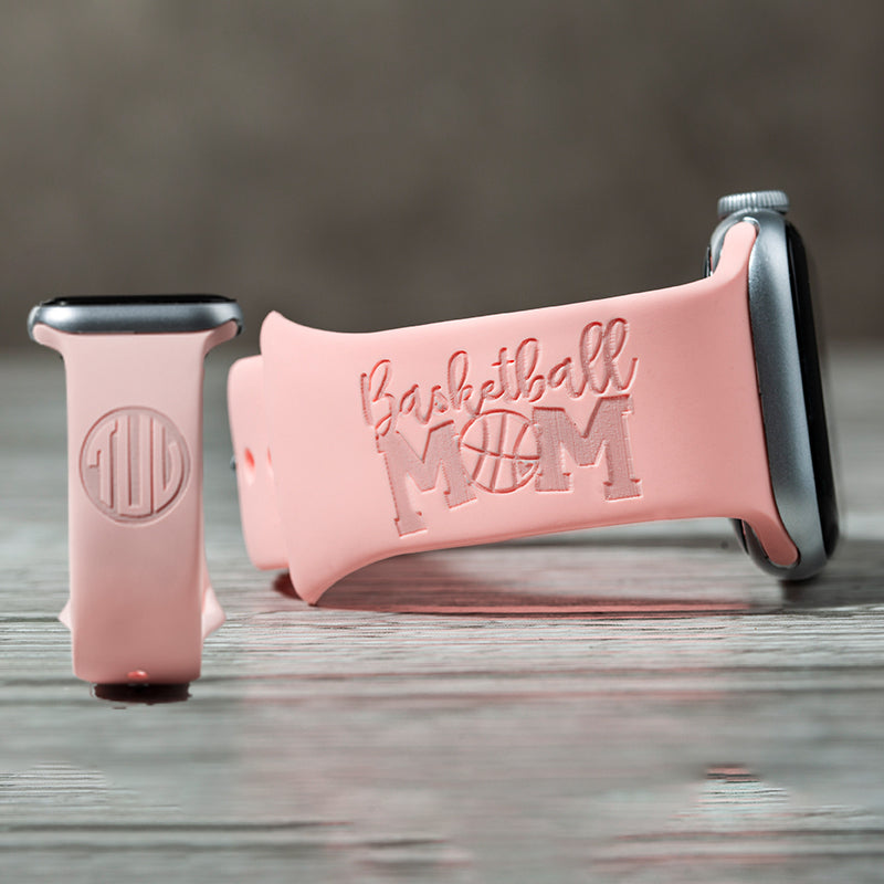 BALL MOM Engraved sport silicone Personalized Watch Band for Apple and Samsung